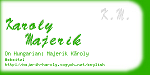 karoly majerik business card